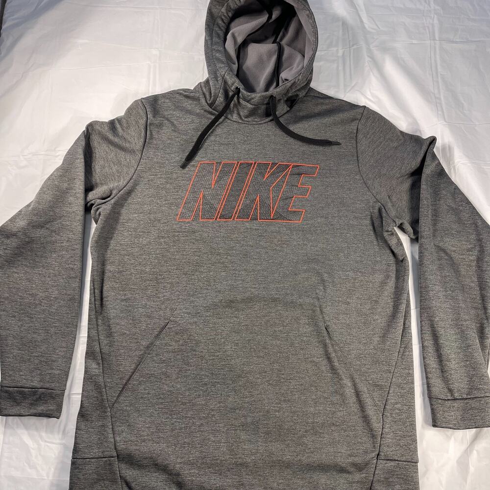 Nike Dri-FIT Pullover Hoodie Men’s Large Gray Athletic Sweatshirt